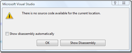 Cannot debug .NET framework source in Visual Studio 2008 SP1 | Ira ...